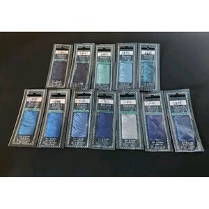 Madeira Decora Rayon Hand Embroidery Floss Thread Lot Of 12 Blue/Cool Tones -NIP